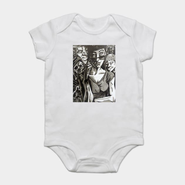 Lucifer "Crowded" Jill Presto & The Basanos portrait (original) Baby Bodysuit by StagArtStudios